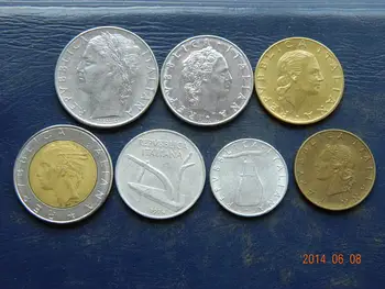 

Italy 7pieces/ Set UNC original Coin Out of print