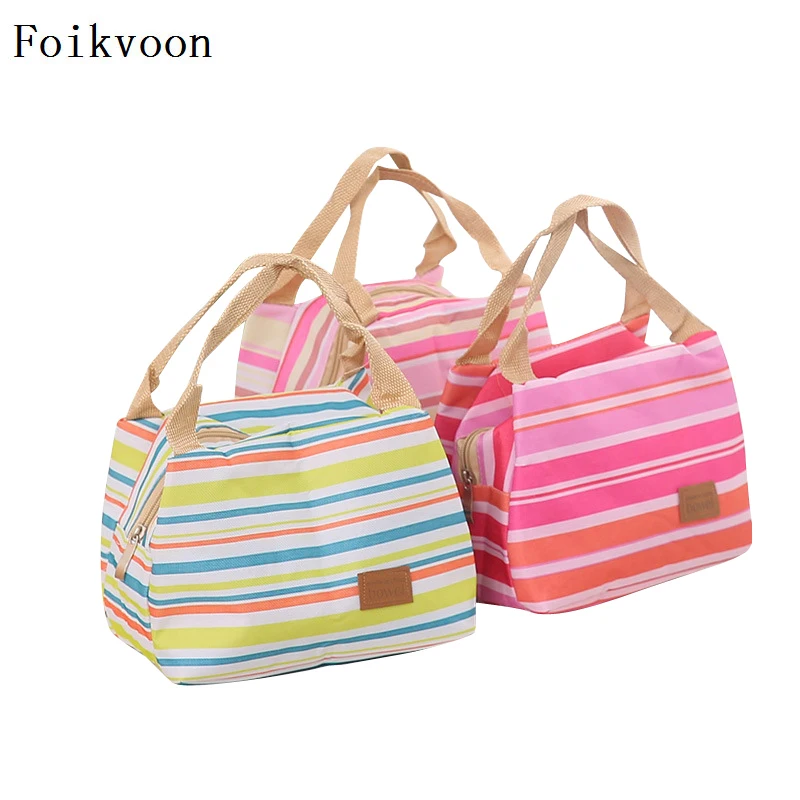 

Foikvoon Cute Handbags Stripe With Zipper Fashion Handbags Bags Small Fresh Practical Bags Handbags High Quality
