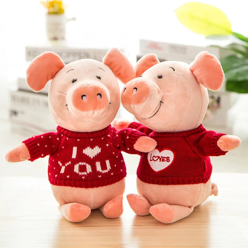 30 см немецкий NICI Мягкая игрушка "поросенок" WIBBLY свинья в красный свитер с надписью «Love» плюшевые игрушки день Святого Валентина Подарки
