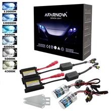 Ксенон H7 35 Вт DC Тонкий балласт комплект HID Ксеноновые фары лампы 12 В H1 H3 H11 h7 ксенон hid комплект 4300 К 6000 К Замена галогенной лампы
