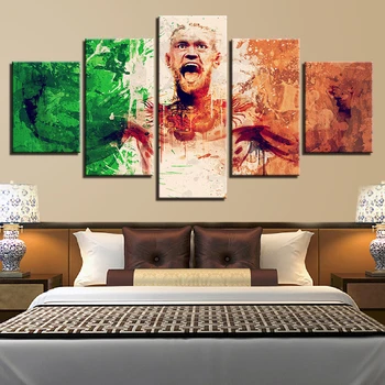 

HD Printed Wall Art Home Frame Modern Painting 5 Piece/Pcs Conor Mcgregor Modular Decor Posters Picture On Canvas Living Room