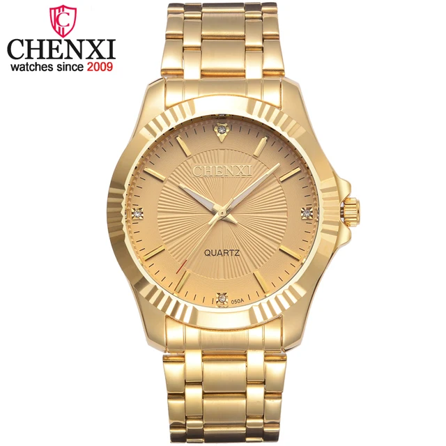 CHENXI Brand Classic Delicate Rhinestone Couple Lover Watches Fashion Luxury Gol CHENXI Brand Classic Delicate Rhinestone Couple Lover Watches Fashion Luxury Gol