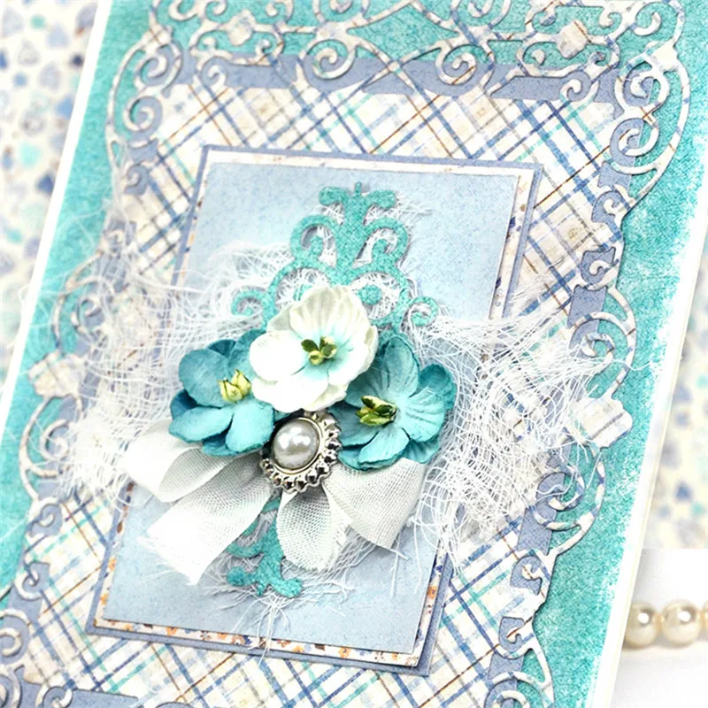 

DiyArts 4 Pcs/lot Metal Cutting Dies Scrapbooking For Card Making DIY Embossing Cuts Dies New Craft Die Rectangle Pattern Frame