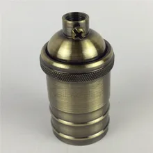 5 шт./лот E26 алюминиевая лампа держатель Ретро подвесной светильник гнезда цоколя Лофт винтажный Базовая деталь резцедержателя лампа «сделай сам» с держателем