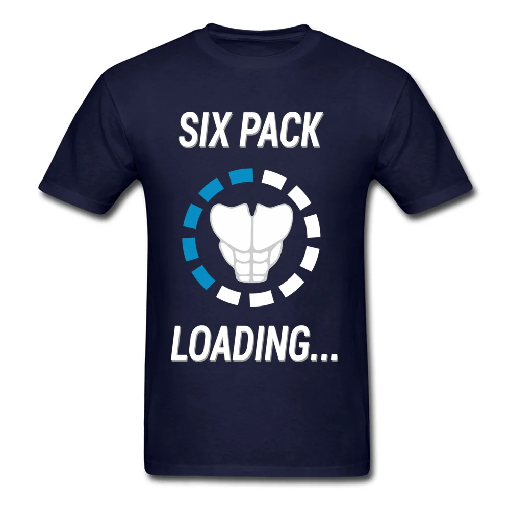 Six Pack Loading Hip hop VALENTINE DAY 100% Cotton Round Collar Men Tops Shirts Normal Tee-Shirts Hip Hop Short Sleeve Tshirts Six Pack Loading navy