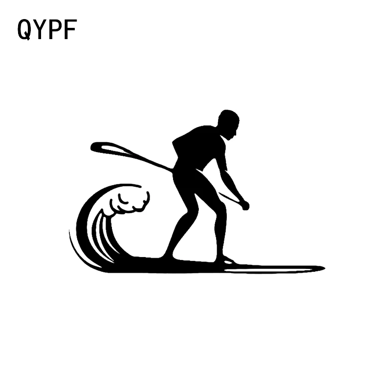 

QYPF 14.4*9.2CM Mysterious River Exploring Canoeing Decor Car Sticker Vinyl Silhouette Accessories C16-1239