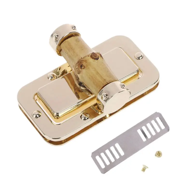 Metal Bamboo Rectangle Shape Clasp Turn Lock Twist Locks DIY Handbag
