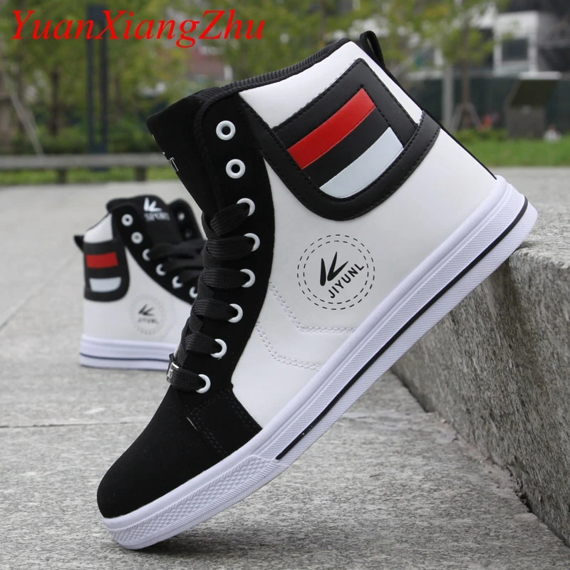 

Brand Men High Shoes Mens Hip-Hop Casual Shoes 2018 Hot New Fashion Breathable Comfortable Light Lace Adult High Top Men Shoes