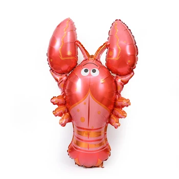 

78*98cm Red Crayfish Foil Balloon Aluminum Baloon Gift Birthday Oceanic Theme Party Home Restaurant Window Decoration