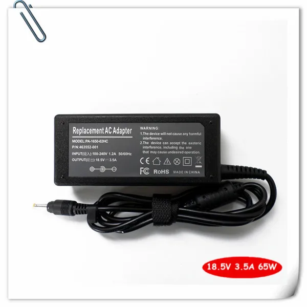 Notebook/Laptop AC Adapter Charger for HP Compaq Presario B1000 B1800 B1900 B2000 B2800 B3000 Power Supply Cord 65w