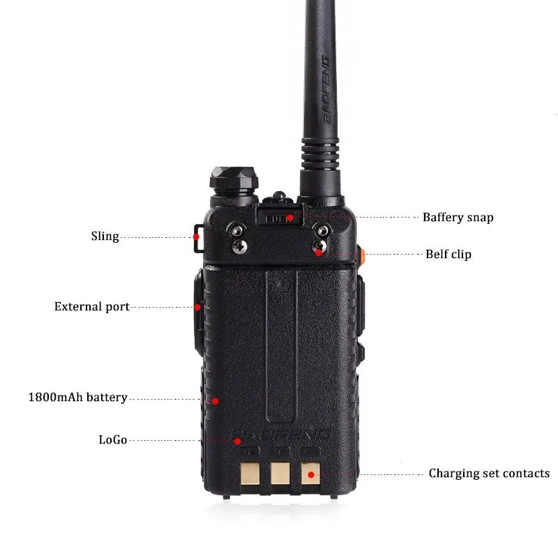 2 шт. Baofeng uv 5r CB радио 3800 мАч VOX 10 км VHF рация двухстороннее радио коммуникатор для Baofeng ham raido uv5r рация