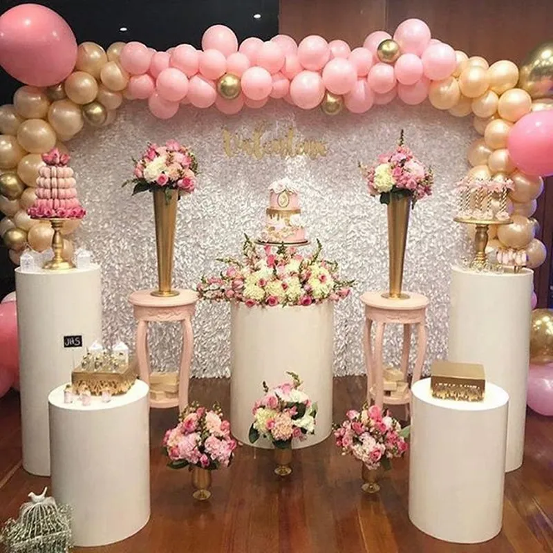 metal Big cylinder Pillar stand rack for Wedding cake flower food crafts display pedestal vase for birthday baby shower props