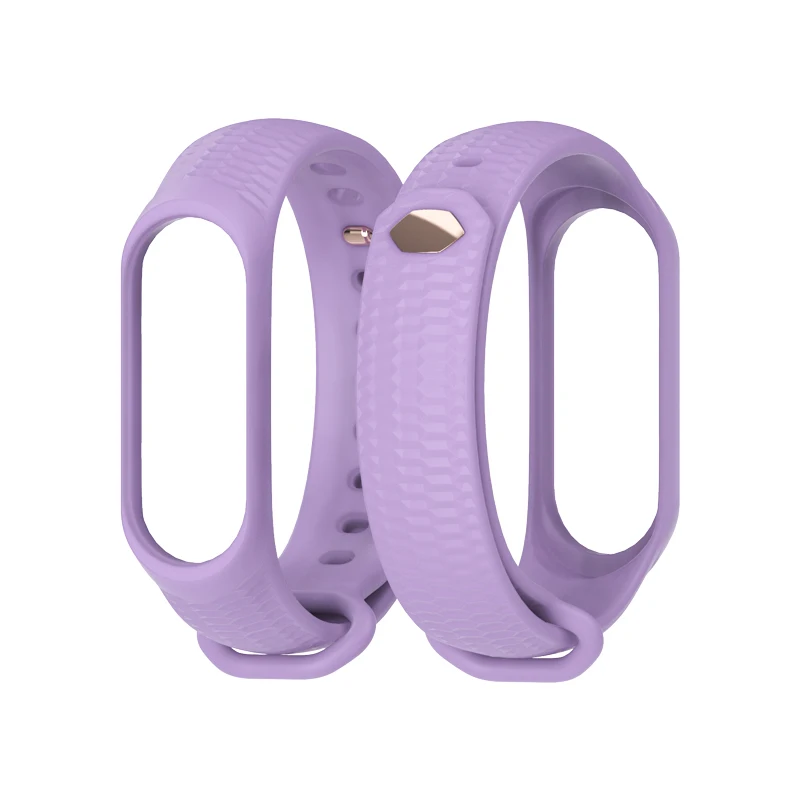 Mijobs Mi Band 4 ремешок на запястье силиконовый ремешок для Xiaomi mi Band 3 браслет Miband 4 ремешок на запястье бандаж 3 Аксессуары для умных часов - Цвет: Purple
