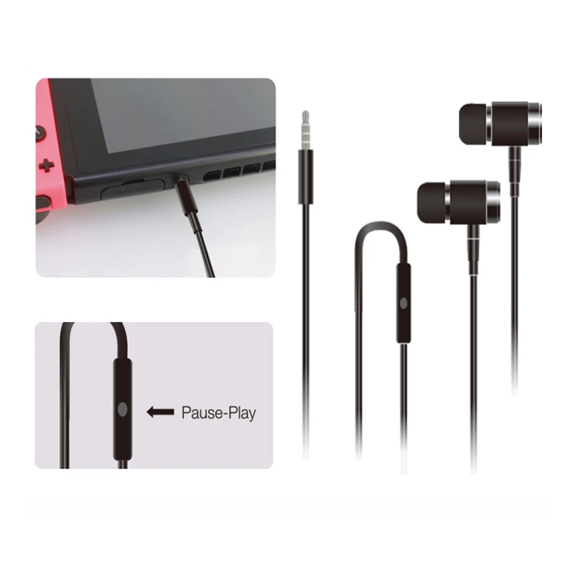 3.5mm Port High Stereo Headphone Wired earphone for Nintendo Nintend