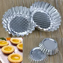 20 Pçs/lote Egg Tart Queque De Alumínio Molde Do Bolinho Bolo Pudim Mould Tin Baking Ferramenta P0.21