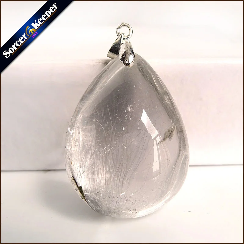 

Genuine Natural Gold Rutilated Quartz Crystal Cabochon Setting Necklace Pendant Stone Beads for DIY Jewelry Making OS978