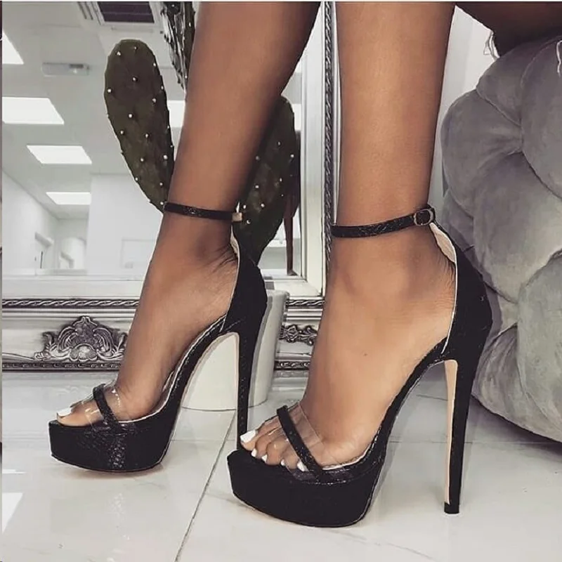 stiletto platform high heels