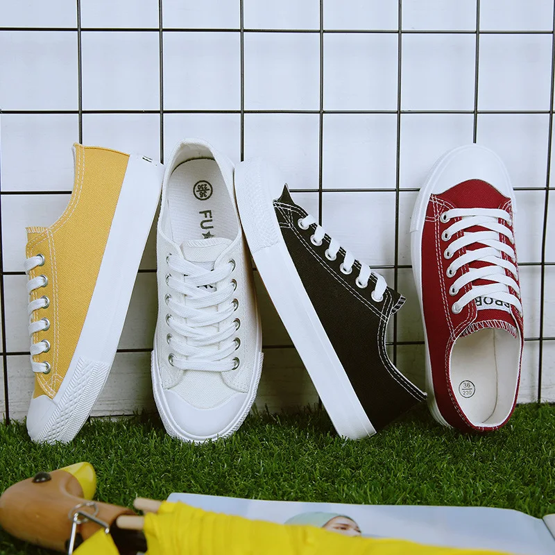 

Women Casual Shoes Lace-up Canvas Shoes Breathable Vulcanize Shoes Tenis Feminino Sneakers Basket Femme Chaussure Femme