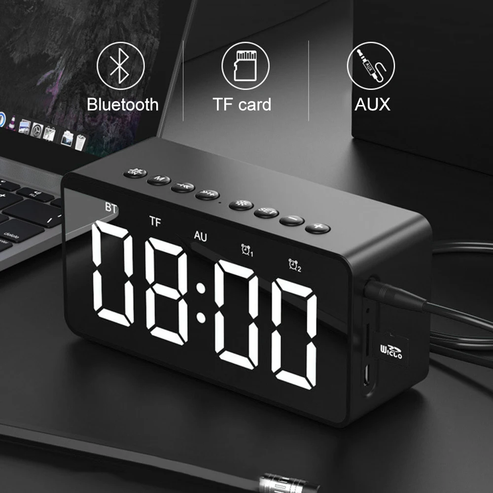 Bluetooth 5 0 Портативный беспроводной динамик часы сабвуфер музыкальная звуковая
