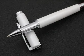 

New Arrival Y02 Pearl White Metal Roller ball Pen For Schools & Offices