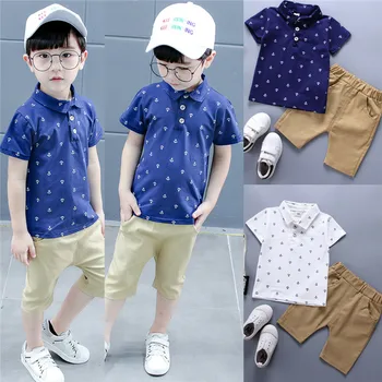 

Newborn Infant Toddler Baby Boys Kids Summer Short Sleeve T-shirt Tops Shorts Outfits Set 2Pcs Clothes Costume Clothing