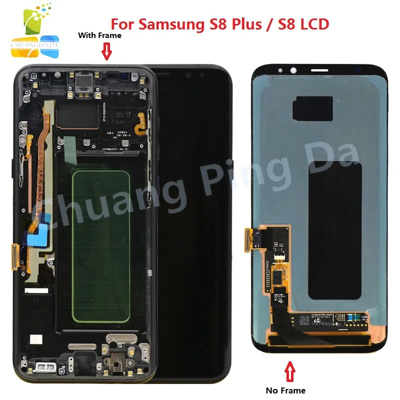 

For Samsung S8 LCD with Frame Replacement for SAMSUNG Galaxy S8 Plus LCD G955 S8 G950 G950F Display lcd Touch Screen Digitizer