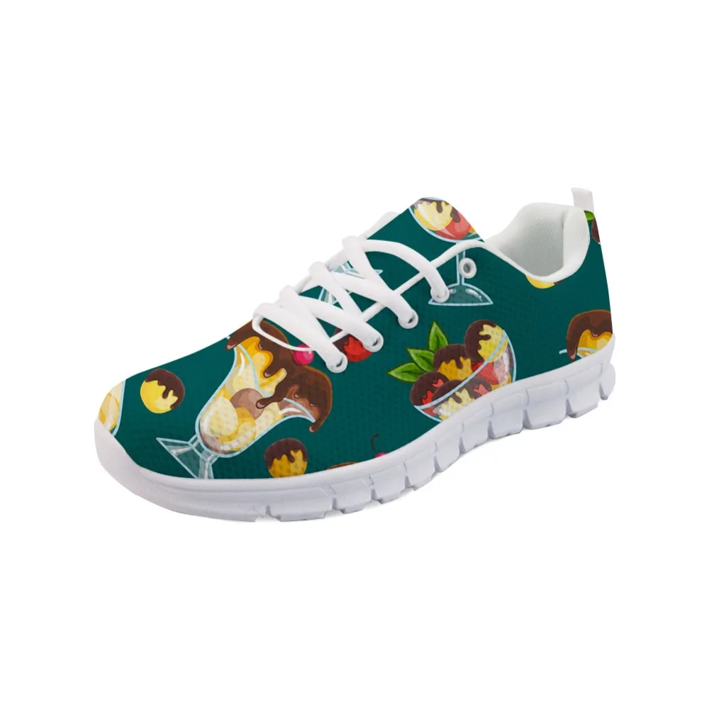 

Noisydesigns New Spring Fashion Woman Ice Cream Casual Sneakers Walking Flats Breathable Female Chaussures Femme Sapato