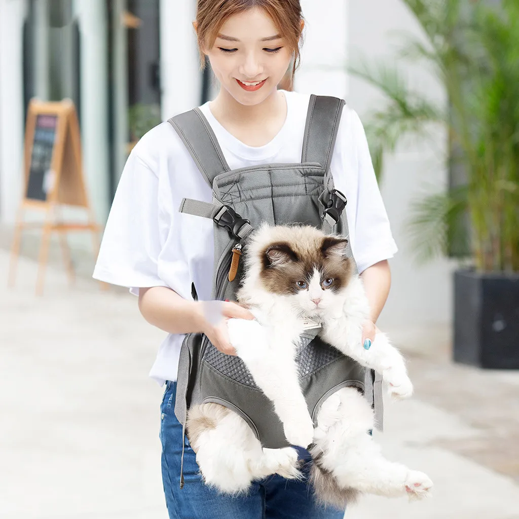 Outdoor Pet Dog Carrier Bag Pet Dog Front Bag Out Travel Double Shoulder Portable Travel Backpack Dogs Cat Accessories Sling Bag