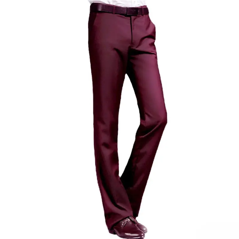 2019 New Flared pants Men's Spring and Autumn Slim Korean trousers British Casual non-iron waist trousers More size 29-37 2019 New Flared pants Men's Spring and Autumn Slim Korean trousers British Casual non-iron waist trousers More size 29-37