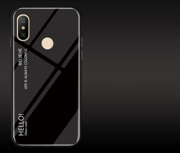Tempered Glass Case for Xiaomi Redmi Note 6 5 Pro Note 4 4x Redmi 6 Pro 6A S2 Cover Gradient Case for Xiaomi Redmi 5 Plus Note 5A Prime  (14)