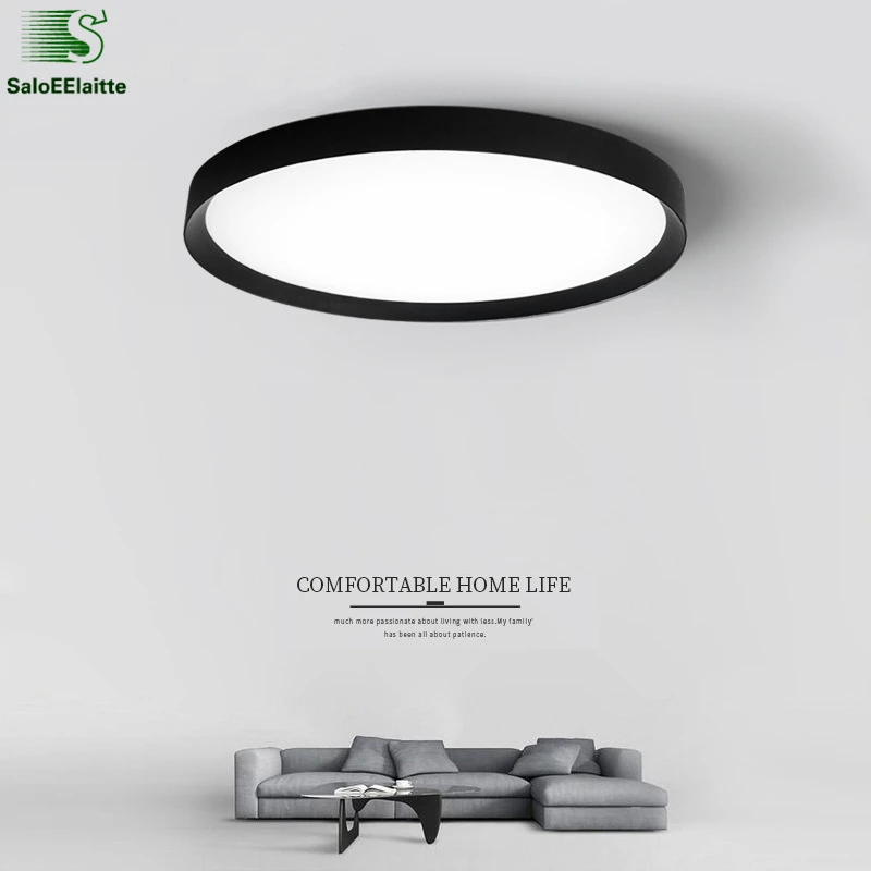  Modern Simple Round Metal Dimmable Led Ceiling Lights Lustre Acrylic Bedroom Led Ceiling Lamp Ceili - 32820347525