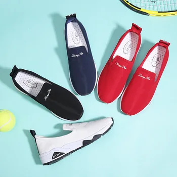 

Breathable Shoes Woman Flat Travel Sneakers Canvas Shoes White Vogue Single Shoes For Women Ventilation Walking Shoes