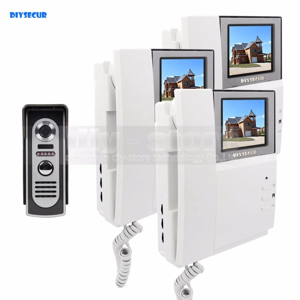 

DIYSECUR 800 x 480 Video Door Phone Video Intercom Doorbell 4.3inch Indoor Monitor + 600 TVLine IR Night Vision Outdoor Camera