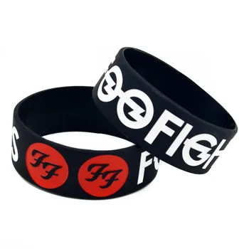 

OBH 25PCS One Inch Wide Foo Fighters Silicone Wristband for Music Fans