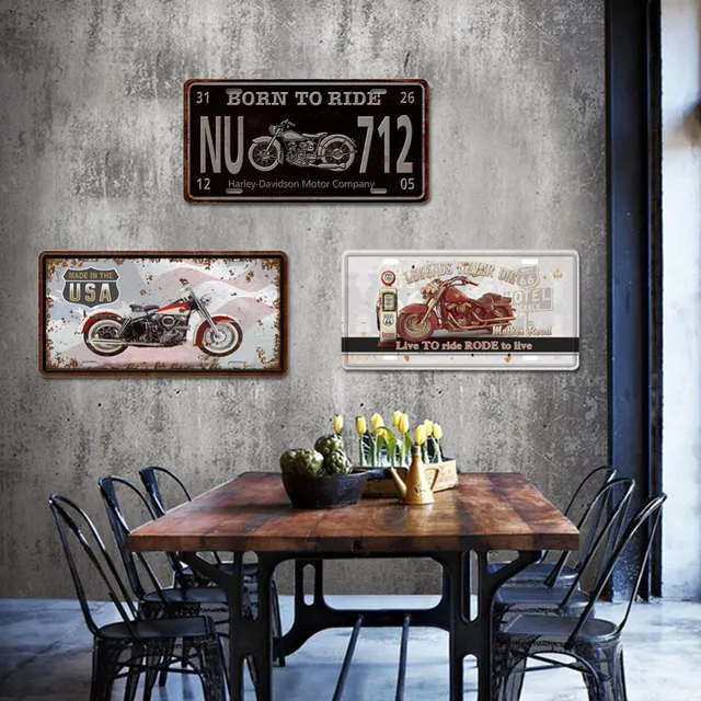 Wholesale 15*20CM Vintage Retro Style Motorcycle Pattern Metal Tin ... Wholesale 15*20CM Vintage Retro Style Motorcycle Pattern Metal Tin ...