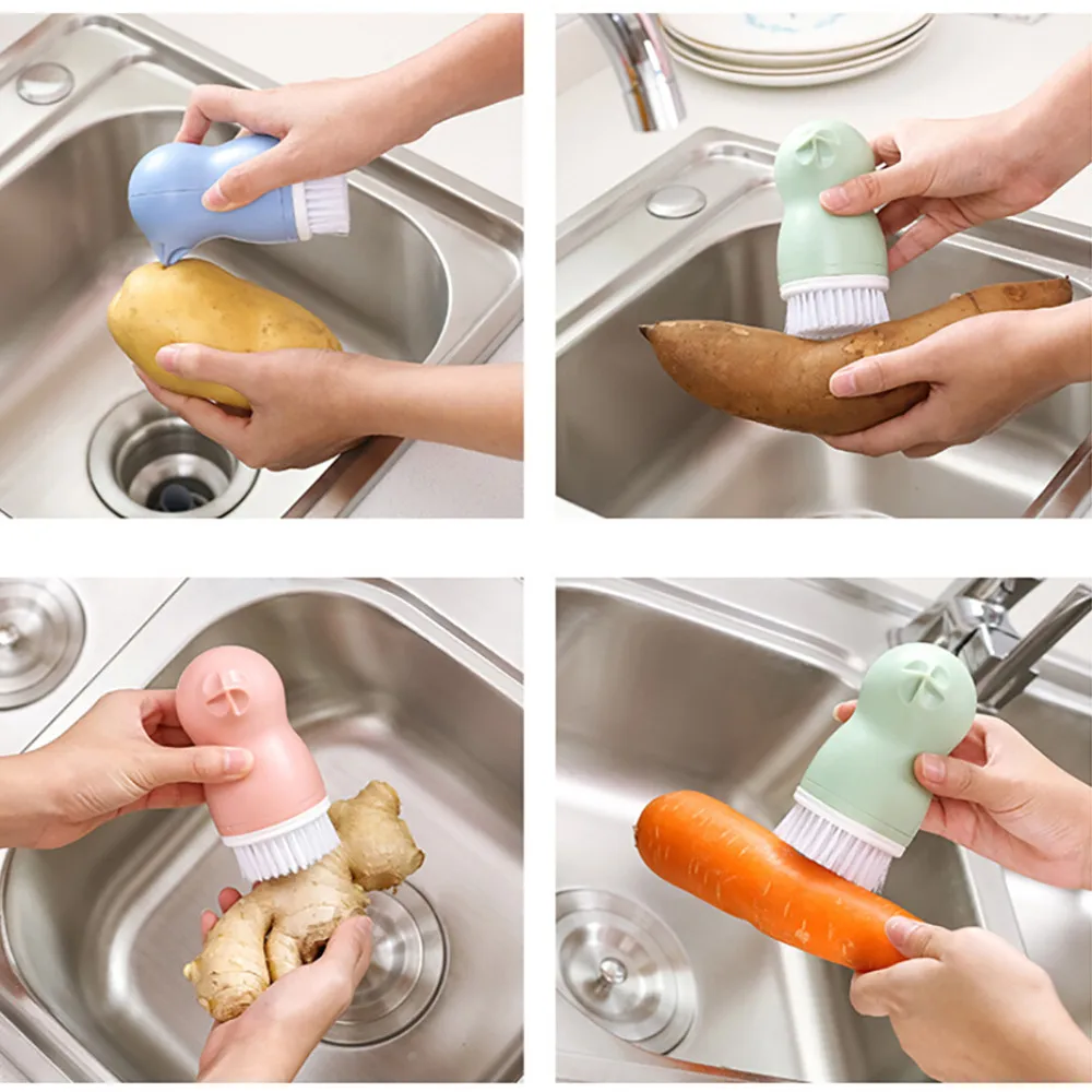 

Cleaning Brushes Kitchen Brushes Easy Cleaning Tool Kitchen Cleaning Brush Multi-function Vegetable Brush Fruit Scrubber @40