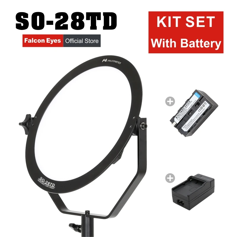 

Falcon Eyes SO-28TD kit set video light 28W led panel lamp round soft Studio Light for film Advertisement shooting photography