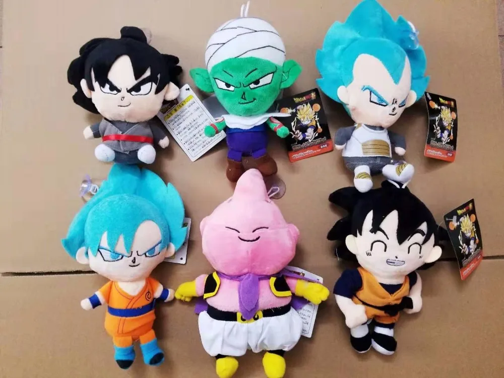 6 шт./партия аниме Dragon ball Z Super Saiyan vegeta Goku Buu Piccolo подвеска с мягкой игрушкой 18 см мягкие куклы подарок