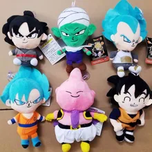 6 шт./партия аниме Dragon ball Z Super Saiyan vegeta Goku Buu Piccolo подвеска с мягкой игрушкой 18 см мягкие куклы подарок