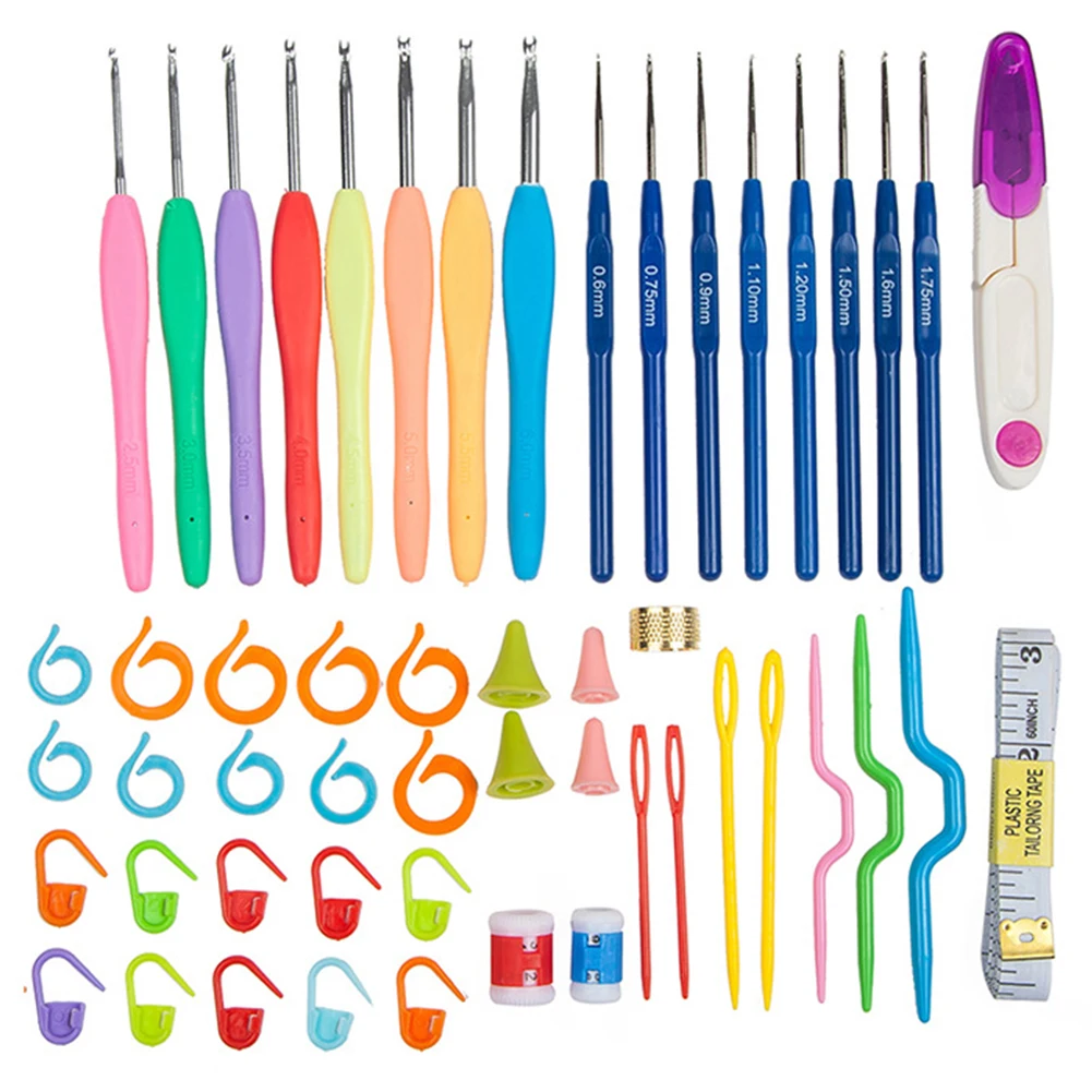 

Knitting Sewing Comfortable Silicone Handle Soft Stitching Punch Needle Portable Handcraft DIY Sewing Craft Tool Embroidery Kit