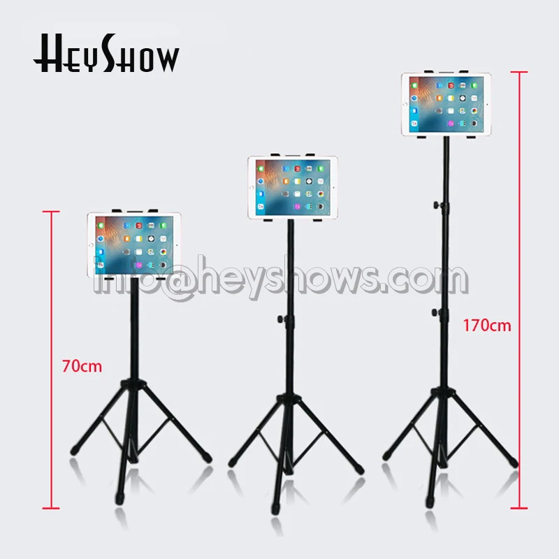 

Universal iPad Floor Display Stand, Tablet Tripod Holder, Kindle Security Mount, Flexible Clamp for Meeting,Speek, 7-12 ", 6x
