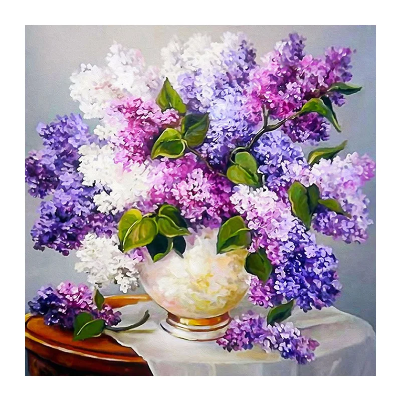 Diy square drill diamond painting cross stitch mosaics Full 100% cover embroidery diamond embroidery lavender