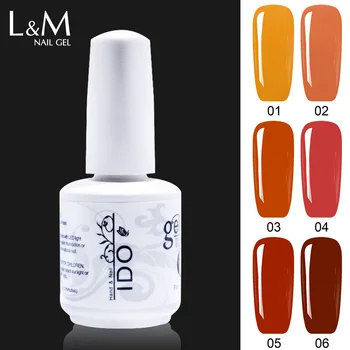

6 Bottle Set IDO Gelpolish UV Nails Gel Polish Soak Off UV Gel Polish Pumpkin Color Series Nail Varnish Led Gels