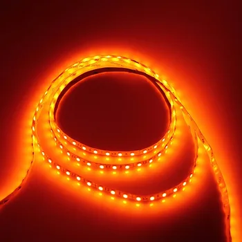 

5M 5050 Orange SMD Flexible LED Strip 300LEDs Non-waterproof Waterproof IP65 ribbon lamp 12V DC 60LEDs/m White PCB Black PCB