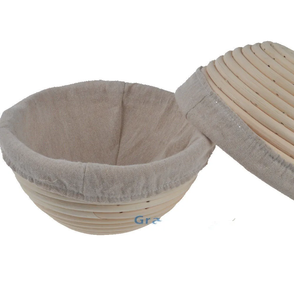 2x 18cm/7" Round Brotform Bread Proofing Proving Rattan Basket