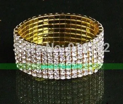 

free P&P >>>>>Jewellery 7 row crystal bracelet adjustable