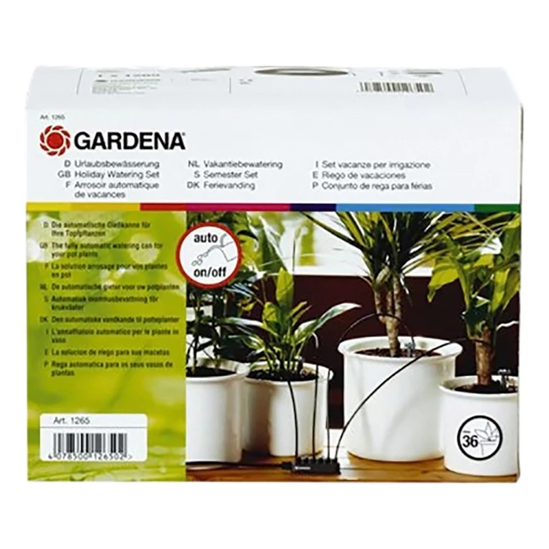 Набор поливочный GARDENA 01265-20.000.00 (Трансформатор 14/16 В с таймером, насос с фильтром, 3 распределителя по 12 выходов, подающий шланг 9 м)