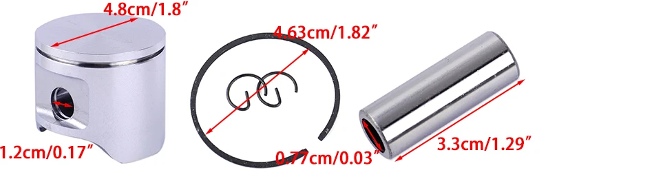 LETAOSK новые 48 мм поршневые и контактные кольца стопорные кольца набор подходит для Husqvarna 365 XP Jonsered 2065 2165 chiansaw аксессуары