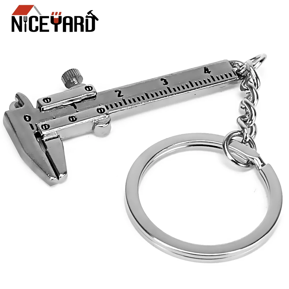 

NICEYARD Keychains Fashion Jewelry Vernier Caliper Keyring Car Key Rings Car-styling Metal