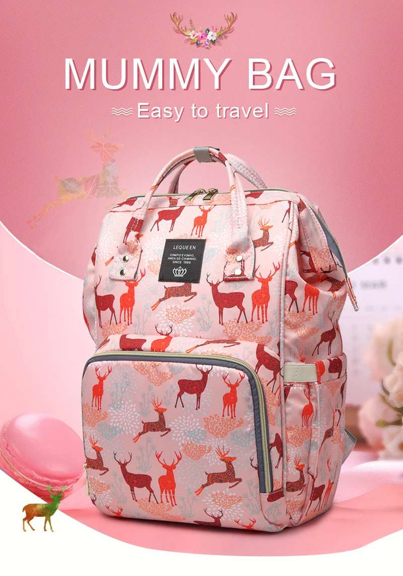 Baby Diaper Bag For Stroller Travel Mummy Maternity Backpack Waterproof Nappy Changing Bags Large Capacity Nursing Wet Bag (1)
